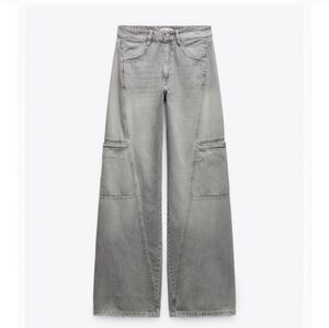 ZARA MID-RISE TRF CARGO JEANS